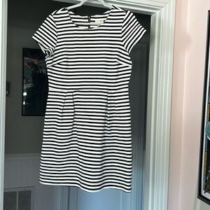 Maison Jules black and white stripe dress